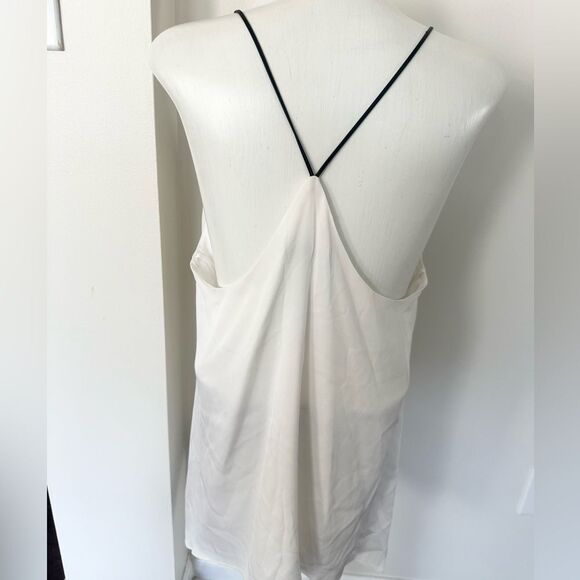 Milly White Silk Tunic Style Blouse L - Picture 3 of 6